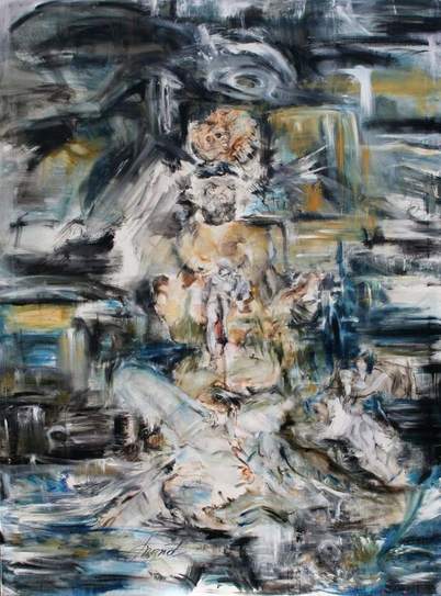 Ingrid Grillmayr - Buonarrotis Zorn - 2010, oil on canvas 150 x 200 cm