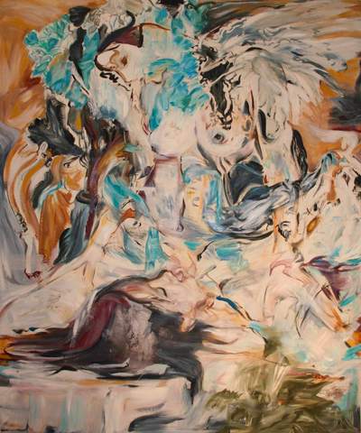 Ingrid Grillmayr - Blackberry -2013, oil on canvas 165 x 195 cm