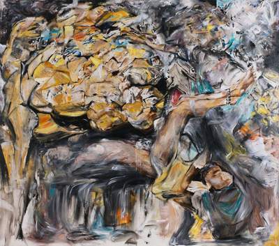 Ingrid Grillmayr - Rest - 2012, oil on canvas 215 x 185 cm