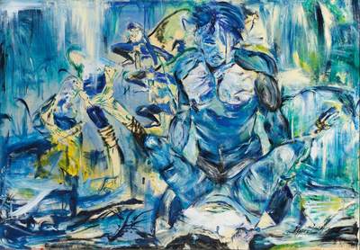 Ingrid Grillmayr - Inspiration by Avatar - 2010, oil on linen 200 x 140 cm