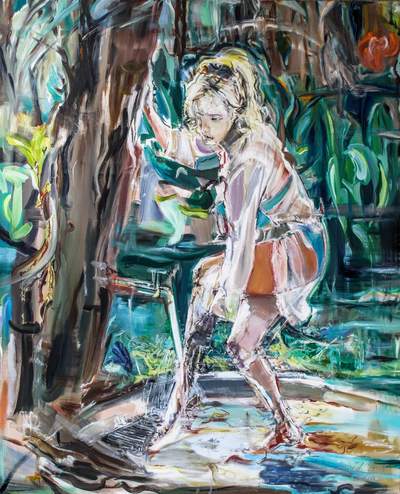 Ingrid Grillmayr - Leela - 2018, oil on linen 150 x 180 cm